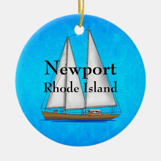 Newport Rhode Island Keramik Ornament (Vorne)