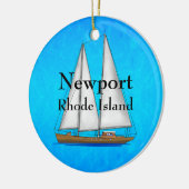 Newport Rhode Island Keramik Ornament (Links)