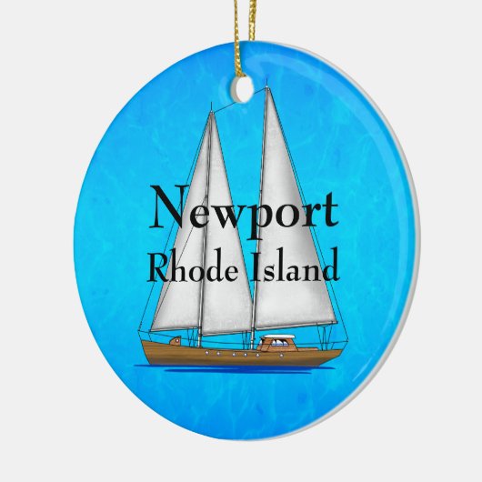 Newport Rhode Island Keramik Ornament (Links)