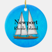 Newport Rhode Island Keramik Ornament (Hinten)