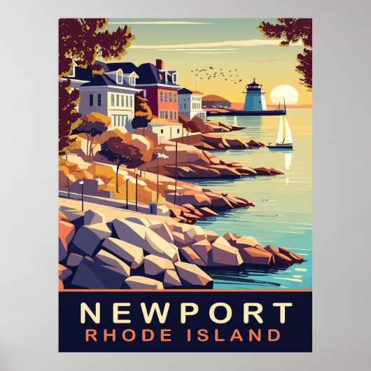 Newport, Rhode Island, Küste, Reisen Poster (Vorne)