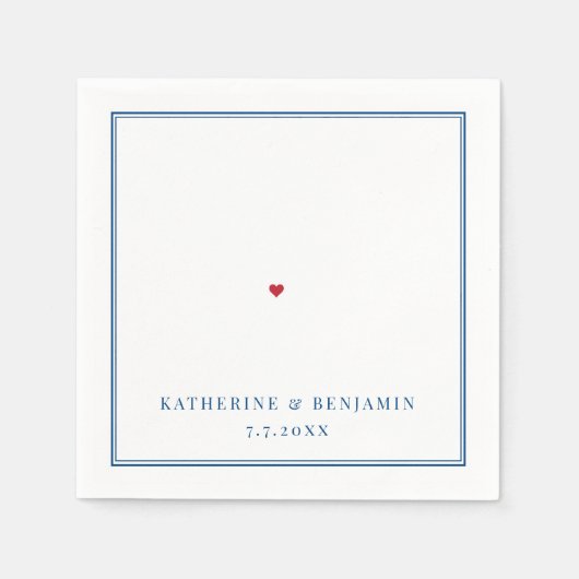 Newport Rhode Island Map Navy Elegant Wedding Serviette (Vorderseite)