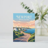 Newport Rhode Island Postkarte (Stehend Vorderseite)