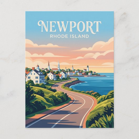 Newport Rhode Island Postkarte (Vorderseite)