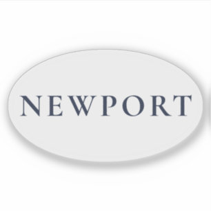 Newport Rhode Island Preppy Coastal Oval Aufkleber