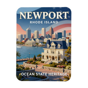 Newport Rhode Island Reise zur vergoldeten Ära Magnet