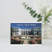 Newport Rhode Island, Rosecliff Mansion Post Card Postkarte (Stehend Vorderseite)