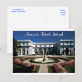 Newport Rhode Island, Rosecliff Mansion Post Card Postkarte (Vorne/Hinten)