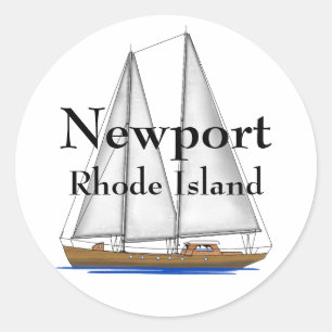 Newport Rhode Island Runder Aufkleber