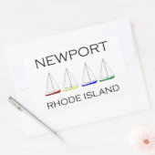 Newport Rhode Island Sailboote Rechteckiger Aufkleber (Umschlag)