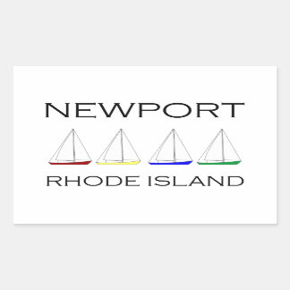 Newport Rhode Island Sailboote Rechteckiger Aufkleber