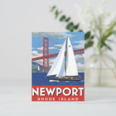 Newport Rhode Island Sailing Postkarte (Stehend Vorderseite)
