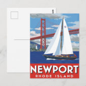 Newport Rhode Island Sailing Postkarte (Vorne/Hinten)