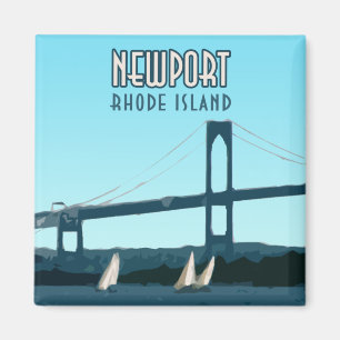 Newport Rhode Island Segelboote Vintage Magnet