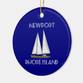 Newport Rhode Island Segeln Keramik Ornament (Links)
