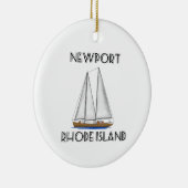 Newport Rhode Island Segeln Keramik Ornament (Rechts)