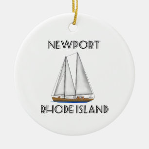 Newport Rhode Island Segeln Keramik Ornament