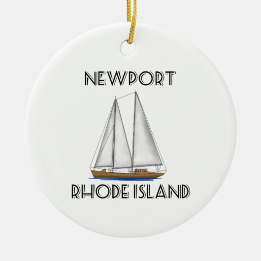Newport Rhode Island Segeln Keramik Ornament (Vorne)