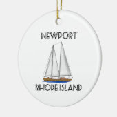 Newport Rhode Island Segeln Keramik Ornament (Links)