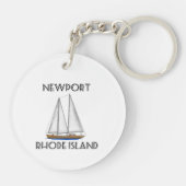 Newport Rhode Island Segeln Schlüsselanhänger (Rückseite)