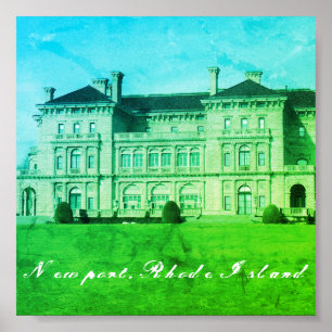 Newport, Rhode Island Strand‑Anwesen, Neo‑Renaissa Poster