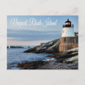 Newport Rhode Island Sunset Lighthouse Postcard Postkarte (Vorderseite)