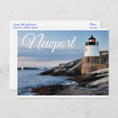 Newport Rhode Island Sunset Lighthouse Postcard Postkarte (Vorne/Hinten)