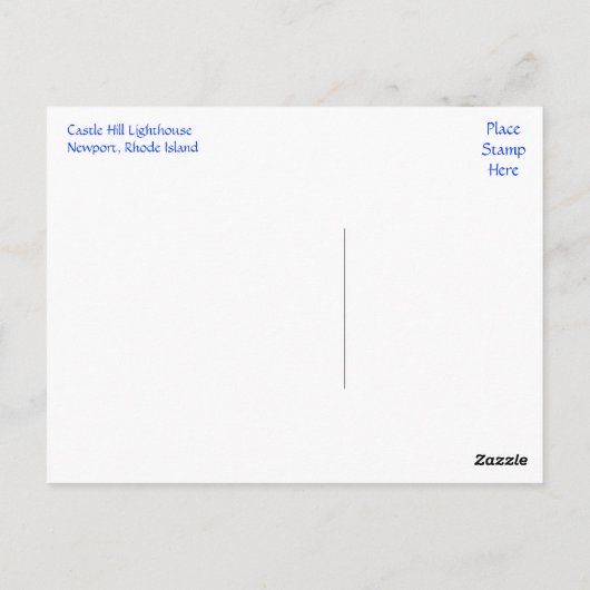 Newport Rhode Island Sunset Lighthouse Postcard Postkarte (Rückseite)