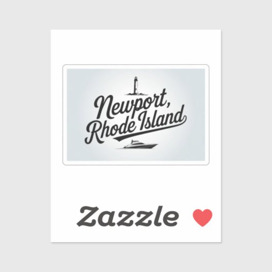 Newport, Rhode Island Typografie Aufkleber (Blatt)