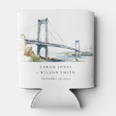 Newport Rhode Island United Staaten Wedding Dosenkühler (Rückseite)