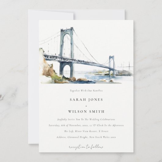 Newport Rhode Island United Staaten Wedding Einladung (Vorderseite)