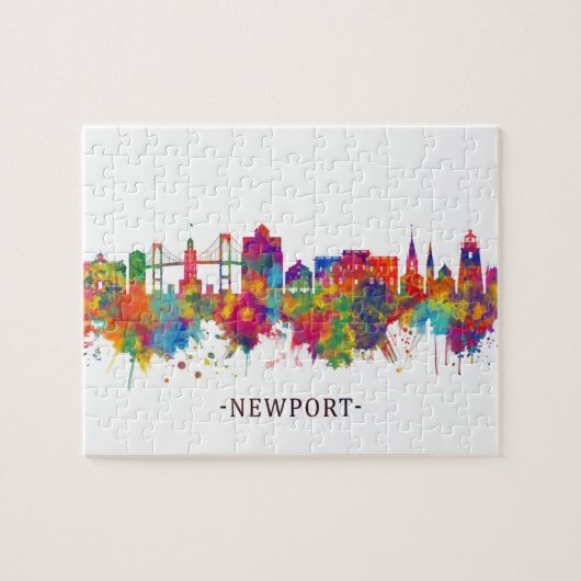Newport Rhode Island USA Skyline Puzzle (Horizontal)