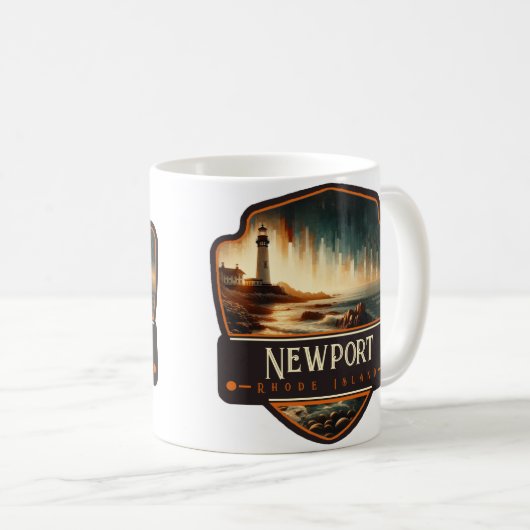 Newport, Rhode Island | VINTAG Kaffeetasse (VorderseiteRechts)
