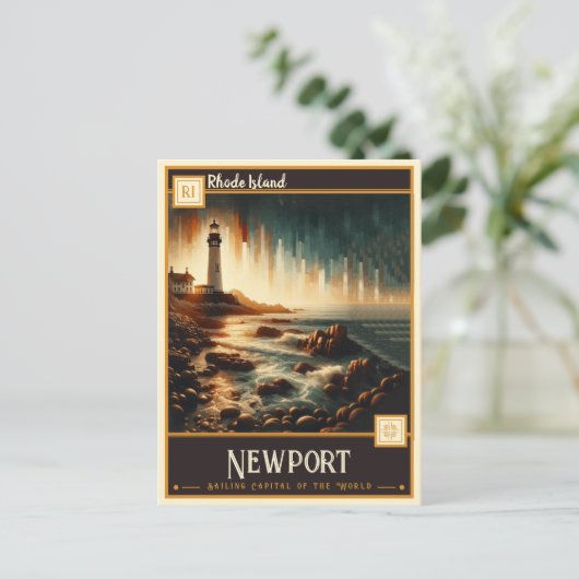Newport, Rhode Island | VINTAG Postkarte (Stehend Vorderseite)