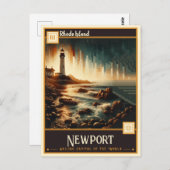 Newport, Rhode Island | VINTAG Postkarte (Vorne/Hinten)