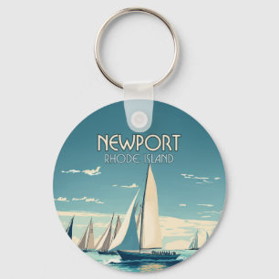 Newport Rhode Island Yacht Race Vintage Schlüsselanhänger