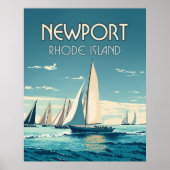 Newport Rhode Island Yachtrennen Vintag Poster (Vorne)
