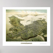 Newport, RI Panoramic Map - 1878 Poster (Vorne)