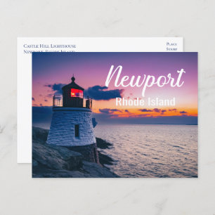 Newport RI Rhode Island Castle Hill Lighthouse USA Postkarte