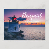Newport RI Rhode Island Castle Hill Lighthouse USA Postkarte (Vorderseite)