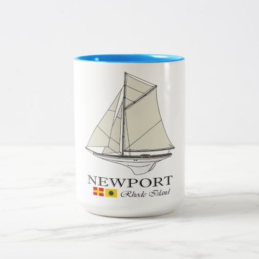 Newport RI (SB) Zweifarbige Tasse (Mittel)