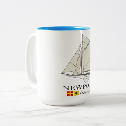 Newport RI (SB) Zweifarbige Tasse (Vorderseite Links)
