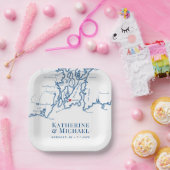 Newport RI Wedding Party Pappteller (Party)