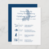 Newport RI Wedding Reception Zeitleiste Begleitkarte (Vorne/Hinten)
