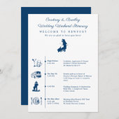 Newport RI Wedding Weekend Interreary Timeline Einladung (Vorne/Hinten)