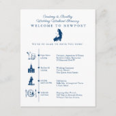 Newport RI Wedding Weekend Tour Timeline Encl Begleitkarte (Vorderseite)