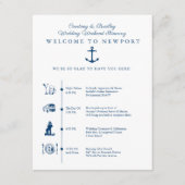 Newport RI Wedding Weekend Tour Timeline Encl Begleitkarte (Vorderseite)