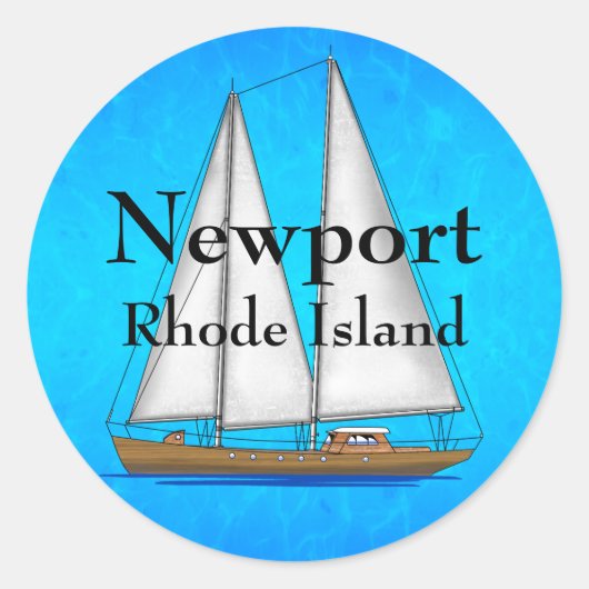 Newport Runder Aufkleber (Vorderseite)