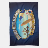 Newport-Strand, Kalifornien Küchentuch (Vertikal)