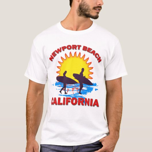 NEWPORT-STRAND KALIFORNIEN T-Shirt (Vorderseite)